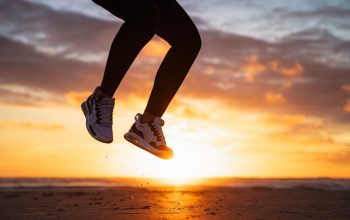 a person jumping in the air